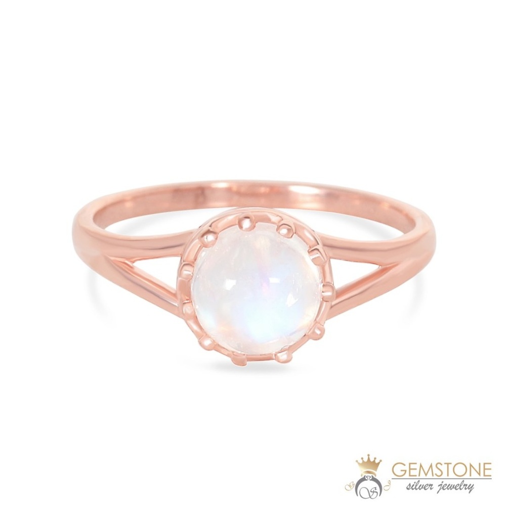 14Kt Rose Gold Moonstone Ring Honor